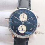 Perfect Replica IWC Schaffhausen Portuguese Black Dial Automatic Replica Watch